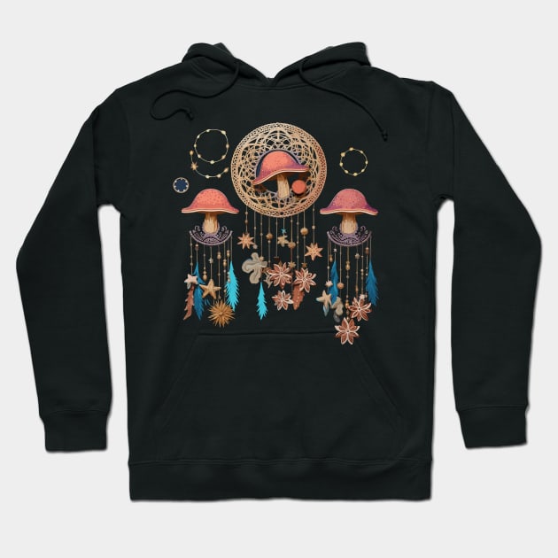 Mushroom Lover Dreamcatcher Hoodie by MushMagicWear